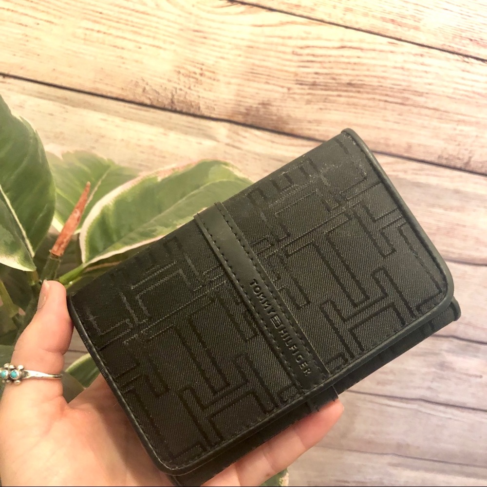 Tommy Hilfiger Black Fold Out Logo Wallet